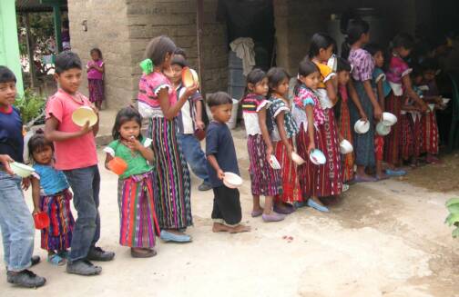 Some of the children fed in Guatemala